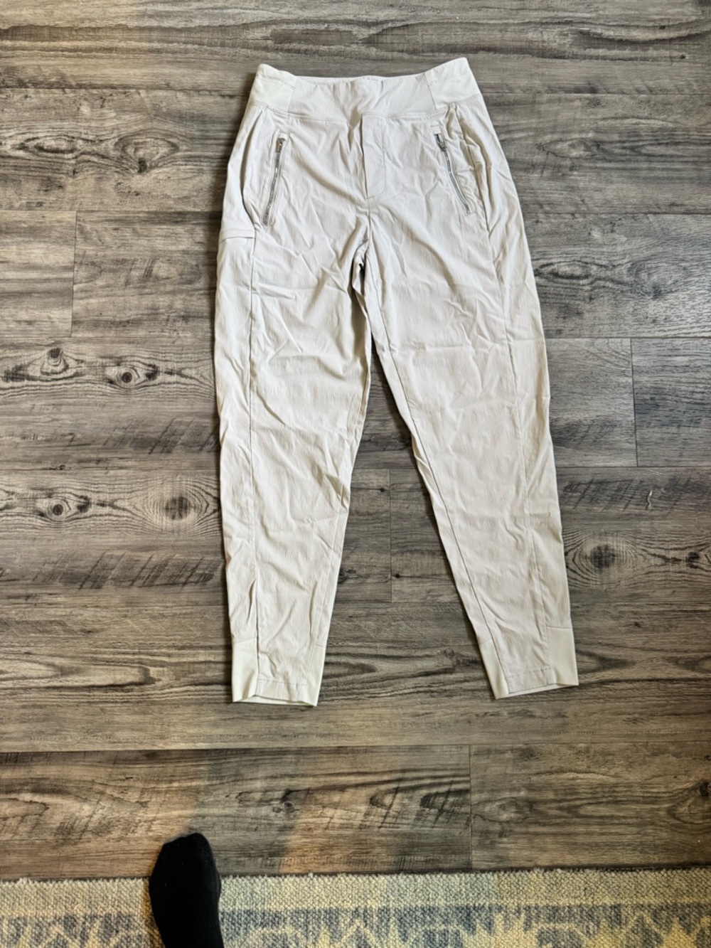 Athleta Light Beige Tapered Jogger Pants